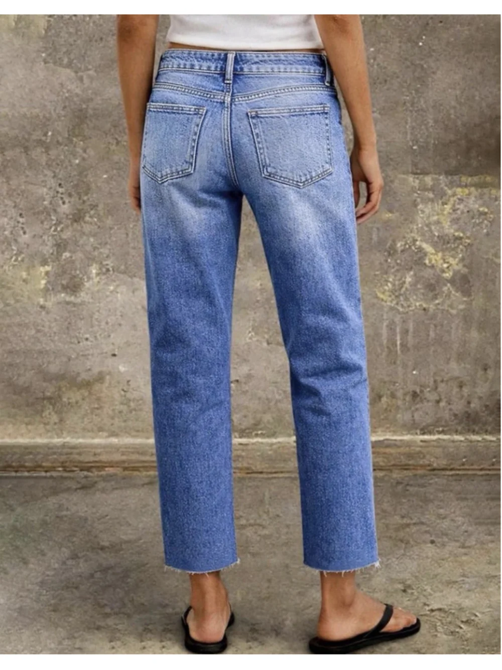 Flamingals Women's Denim Capri Jeans for Women Mid Rise Skinny Capri S